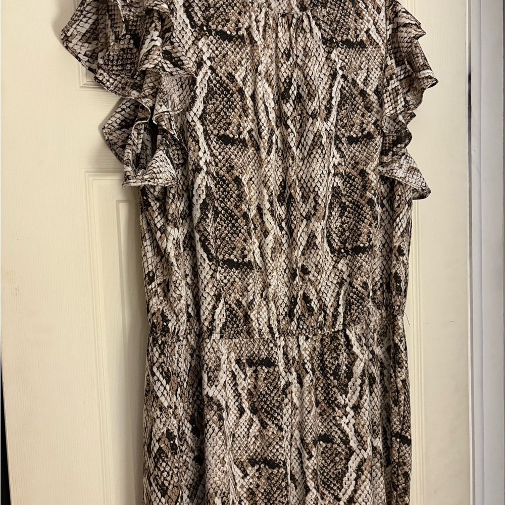1. State Animal Print Ruffle Jumpsuit